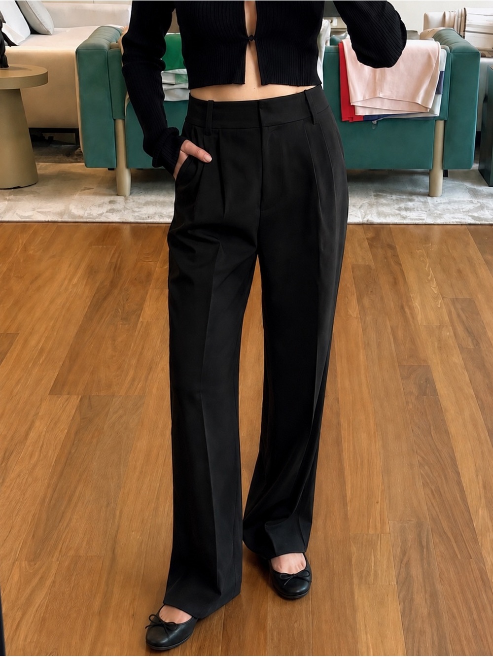Favorite Daughter The Favorite Pant The Petite Pant High Waist Size 12 Black